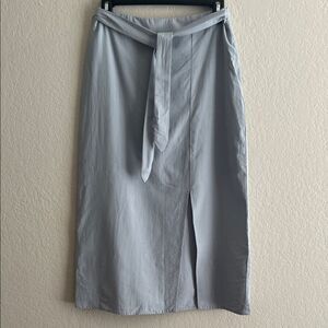 NWOT All Row Light Blue Split Front Skirt in Size S